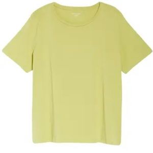 Eileen Fisher Organic Cotton Green Slub T-Shirt
